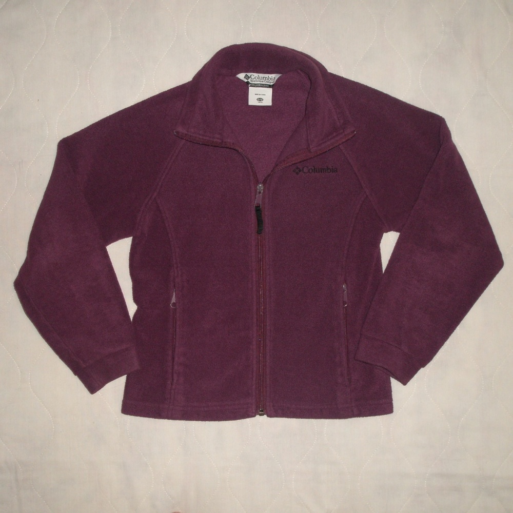 Columbia Plum Fleece Jacket Youth Size 10/12